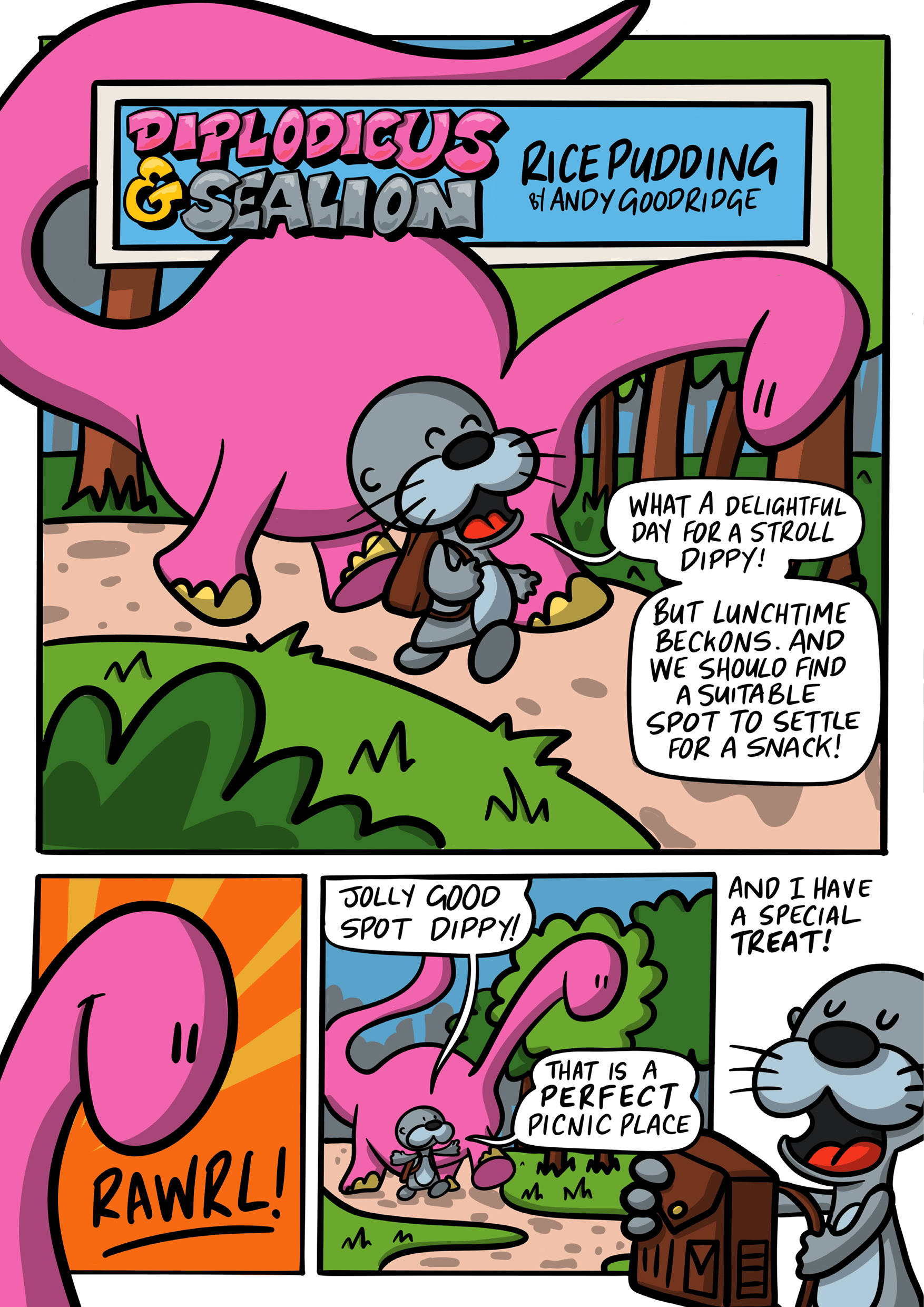 Diplodicus & Sealion — sample page 1
